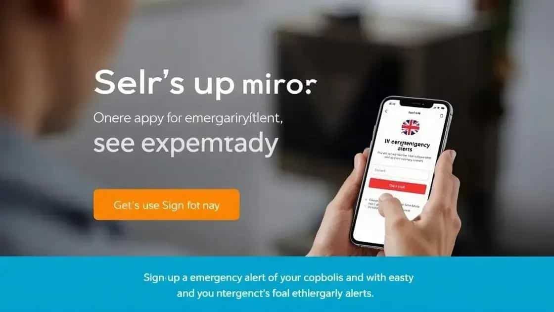 How to sign up for alerts