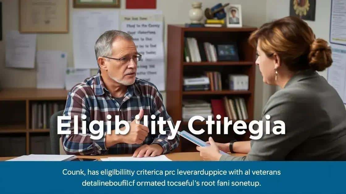 Eligibility criteria for veterans benefits