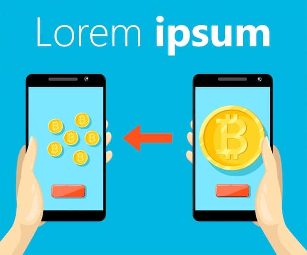 A split screen showing a user-friendly mobile wallet interface on one side and a more complex hardware wallet interface on the other, highlighting the difference in user experience.