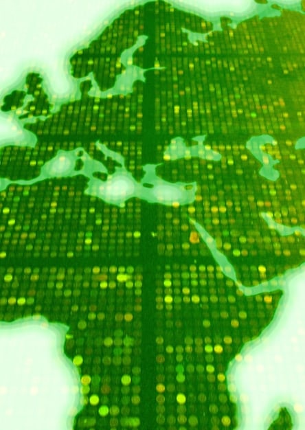 A world map highlighting regions with favorable and unfavorable regulatory environments for cryptocurrencies. Green regions indicate supportive regulations, while red regions indicate restrictive regulations.