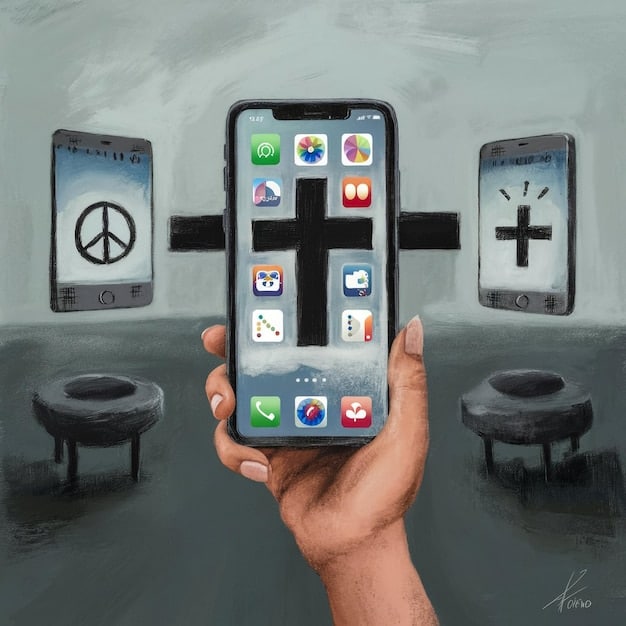 A person holding a smartphone, with various social media and news apps open simultaneously, each displaying cryptocurrency-related news and sentiment analysis. The imagery conveys the importance of staying informed and tracking market sentiment in the fast-paced world of altcoins.
