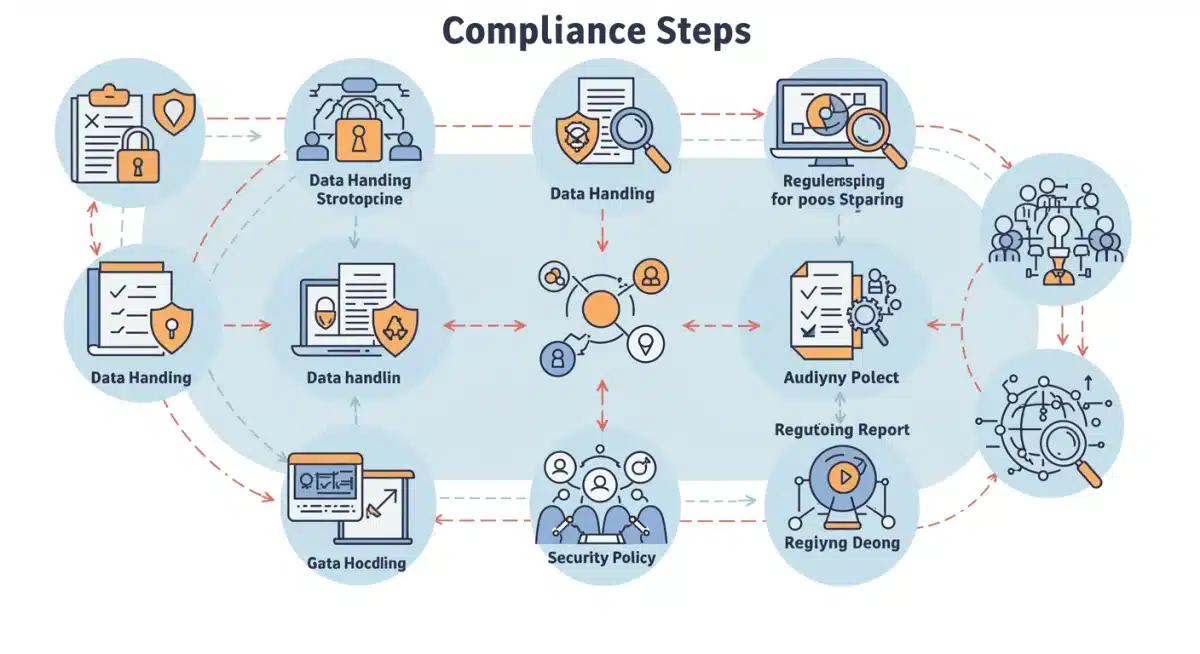 Flowchart illustrating practical steps for crypto data compliance
