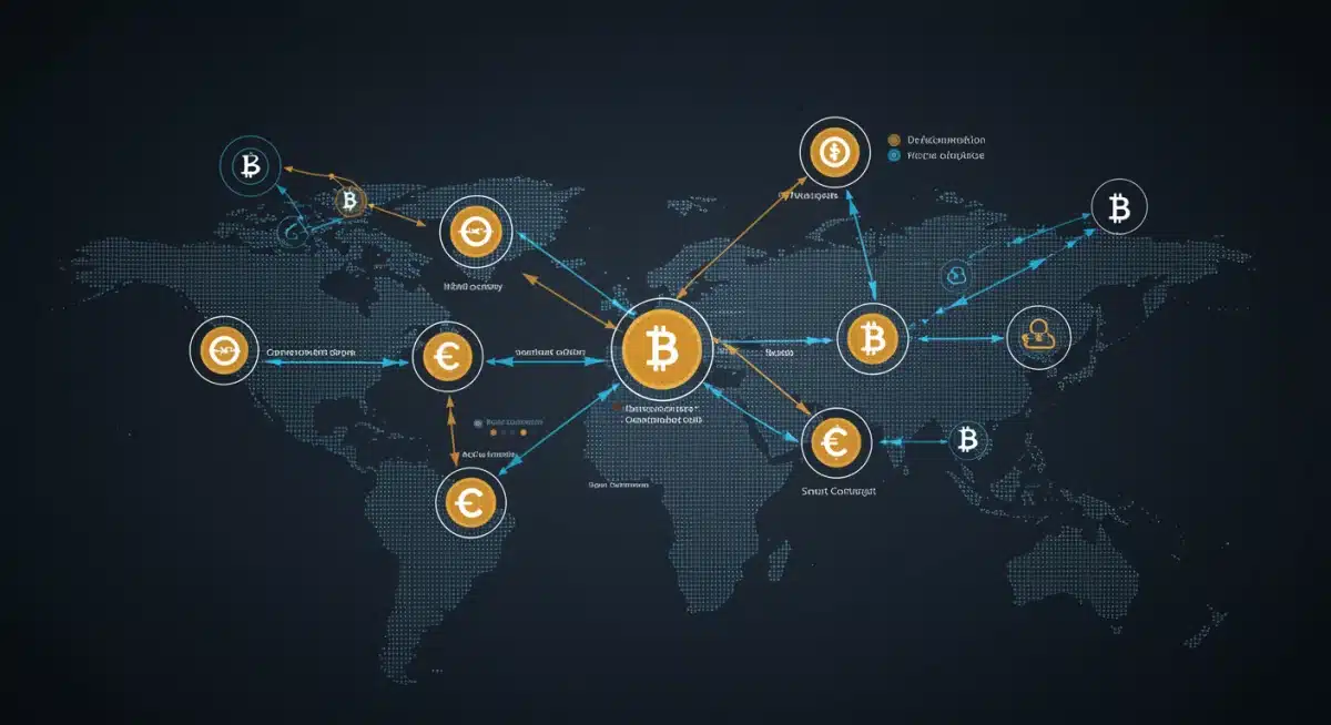 Decentralized exchange network illustrating arbitrage strategy execution.