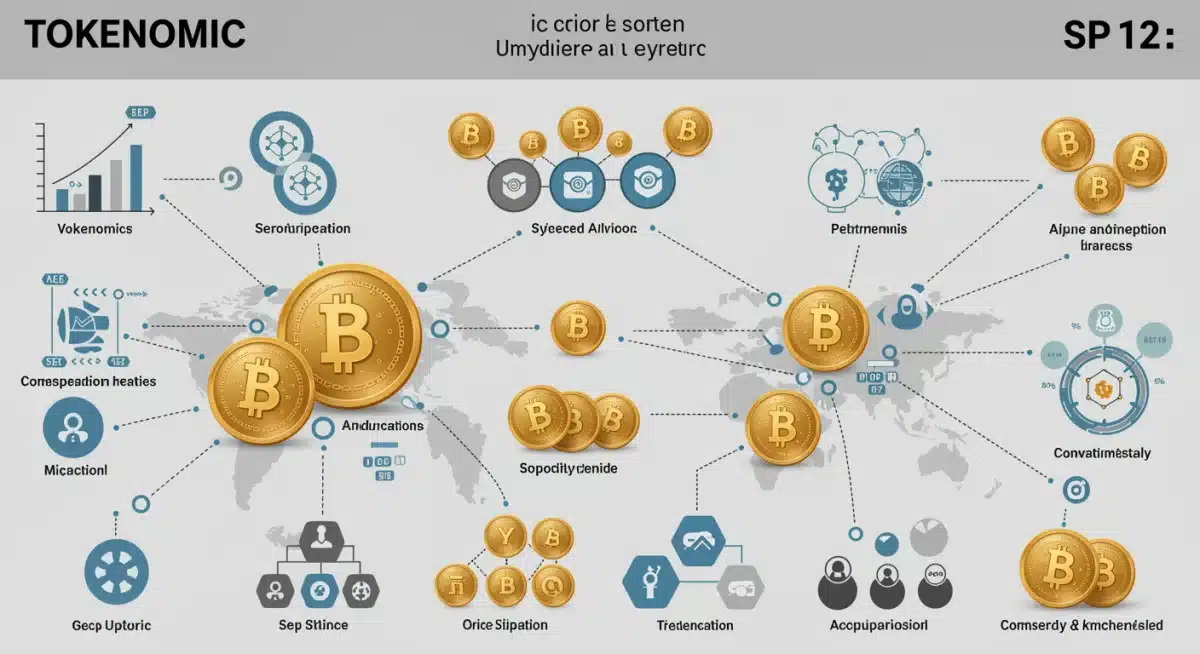 Infographic detailing altcoin tokenomics and ecosystem, highlighting real-world applications.