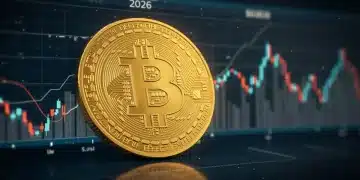 Bitcoin symbol overlaid on a U.S. inflation chart, representing its role as a hedge in 2026