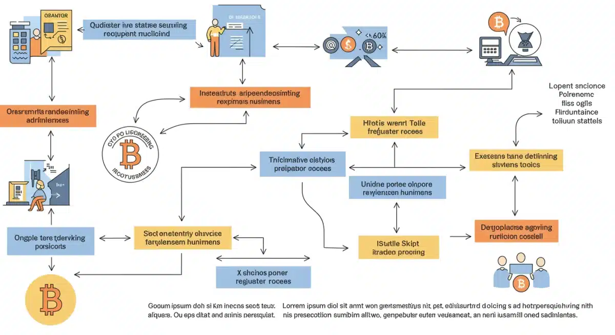 Flowchart depicting crypto licensing requirements across US states
