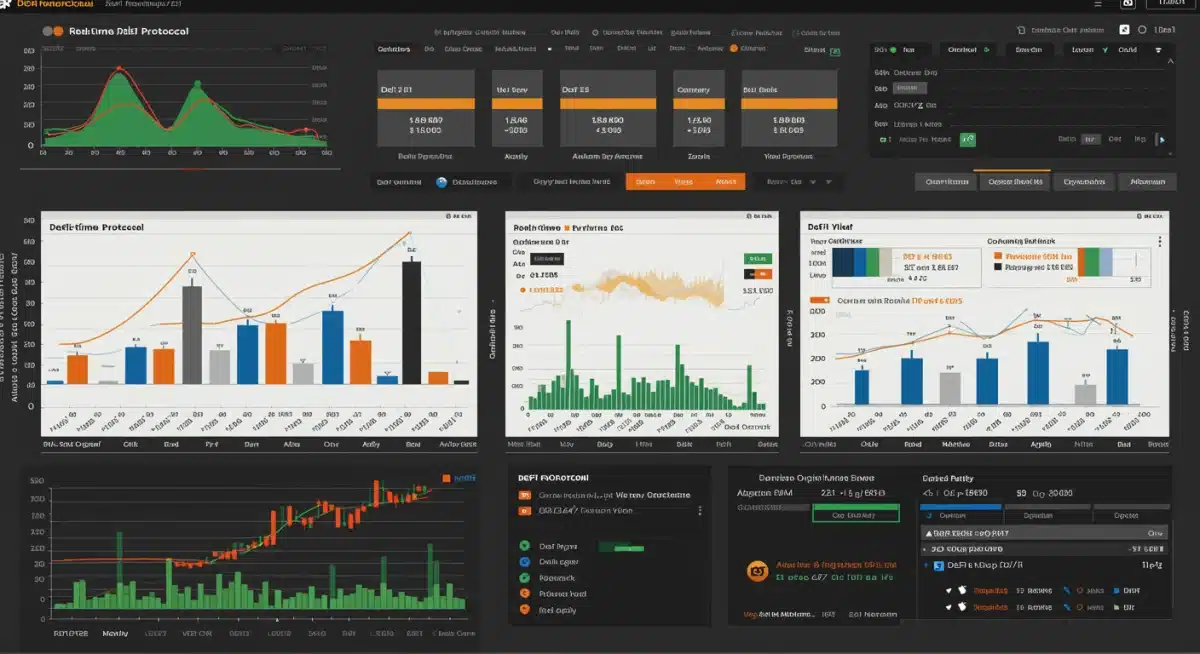 DeFi automation dashboard with real-time analytics