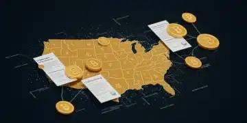 Illustration comparing US state crypto licensing frameworks 2026