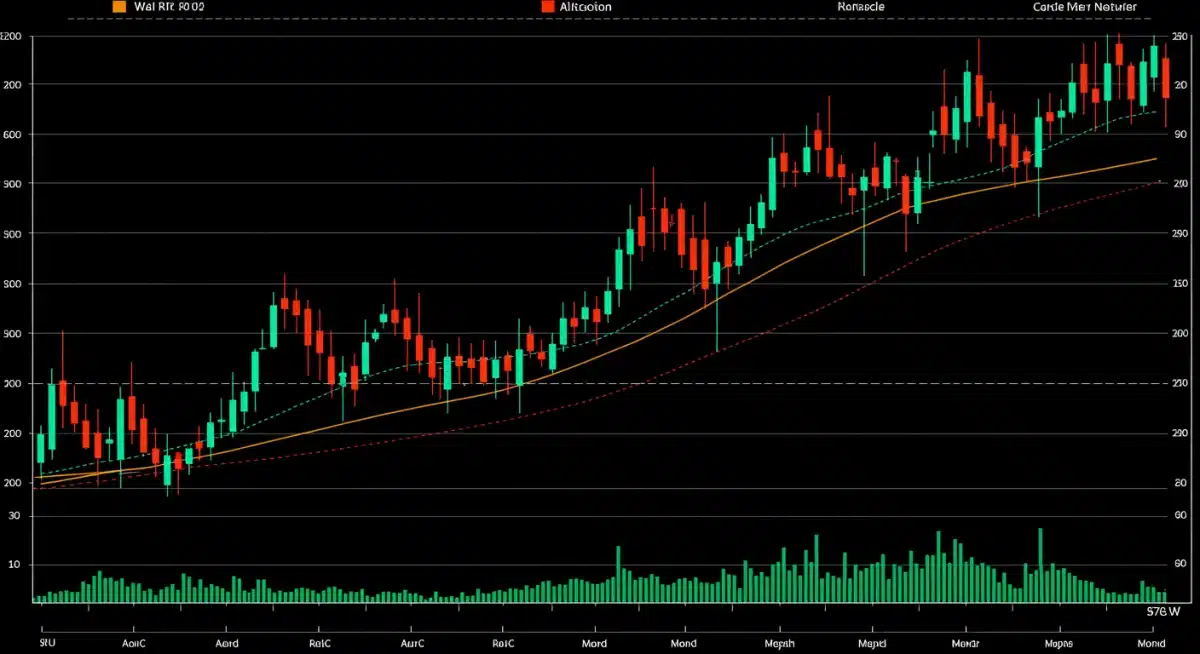 Technical analysis chart of altcoin price movements with indicators.