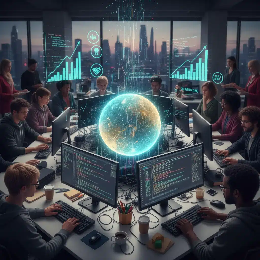 Developer activity and community growth in an altcoin project, coding and collaboration