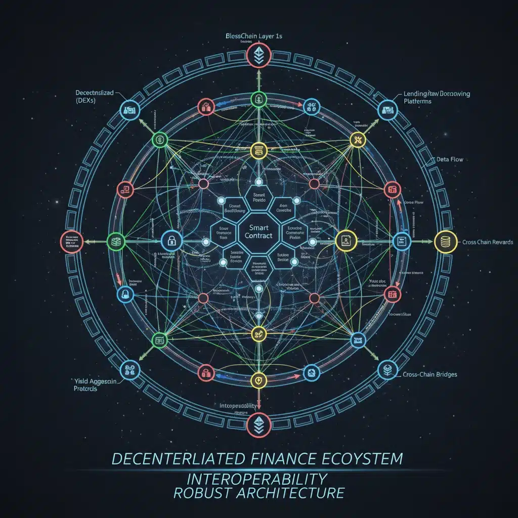Decentralized finance ecosystem network