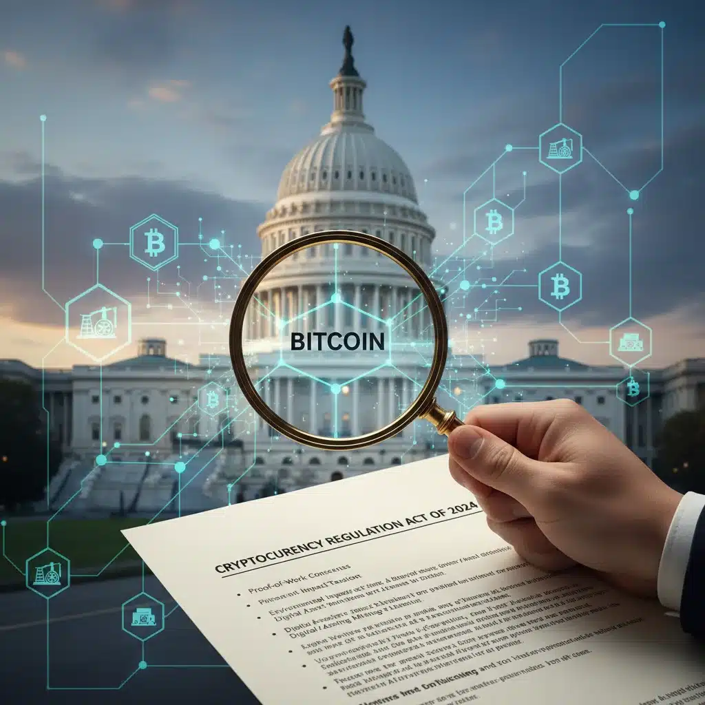 Evolving cryptocurrency regulations and their impact on Bitcoin mining in the US.